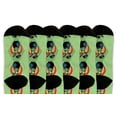 thumbnail image 3 of ThisWear Green Argyle Socks Dabbing Socks St Patricks Day Outfit 6-Pairs Novelty Crew Socks, 3 of 5