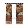 thumbnail image 7 of Texas Star Vintage Blackout Curtains for Bedroom, Berry Burnt Orange Brown Wooden Thermal Insulated Kitchen Drapes with Grommets, Light Blocking Window Treatment, 2 Panels 42" x 54", 7 of 7
