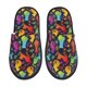 thumbnail image 1 of Balery Colorful Cats Pantuflas de Casa de Felpa Silenciosas con Diseño Estampado, Zapatillas Cómodas Antideslizantes de Algodón para Interior-Large, 1 of 8