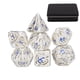 thumbnail image 3 of Juego de dados poliédricos huecos de 7 Uds., patrón de calavera para fiesta navideña, accesorios de dados de Metal para juego de cartas de mesa, 3 of 8