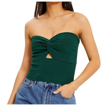

Floleo Bras For Women Plus Size Clearance Women Solid Color Cross Bow Tie Bra Vest Tight Versatile Top