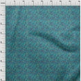 thumbnail image 4 of oneOone Georgette Viscose Turquoise Blue Fabric Kalamkari Craft Projects Decor Fabric Printed By The Yard 42 Inch Wide, 4 of 5