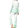 thumbnail image 5 of MIUOWANP Womens Big and Tall Pajama Sets Women's Valentine's Day Printed Pajama Set For Daily Home Wear With Pocket Green XXXL, 5 of 5