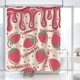thumbnail image 2 of Strawberry Shower Curtain Pink Strawberry Cake Shower Curtain Cute Modern Cartoon Fruit Cake Pattern Birthday Gift Holiday Party Bathroom Decor with 12 Hooks72x72 inches, 2 of 5