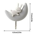 thumbnail image 3 of Cute No Drill Adhesive Hooks adult Dormitory Wall Hangers Key Holders Door Back Organization Damage-Free Mounting Solutions, 3 of 3