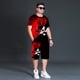 thumbnail image 3 of Conjunto de camiseta y pantalones cortos de playa informales con estampado digital 3D de animales para hombre, 3 of 5