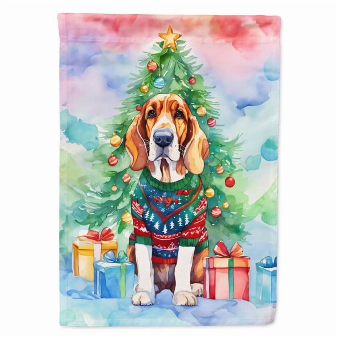 Cavalier Spaniel Christmas Garden Flag 11.25 in x 15.5 in