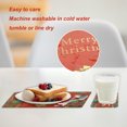 thumbnail image 4 of Coofit Sets de Table de Noël Mignon à Motifs 6PCS Lavables avec 6PCS Sous-Verres, 4 of 10