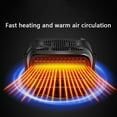 thumbnail image 3 of 12V / 24V Car Heater, Upgrade Fast Heating Defrost Defogger 2 in1 Fast Heating and Cooling Fan Car Heater Windshield Defogger Winter Electronic Demister with Plugs Into Cigarette Lighter, 3 of 14