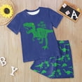thumbnail image 2 of TOWED22 Toddler Boy Deep Sea Shark Print Short Sleeve Tee Shorts Summer Play Clothes Outfit 18 Months-4T Blue,11-12 Y, 2 of 6