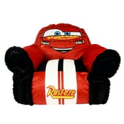 Disney Cars Kids Bean Bag Chair with Sherpa Trimming, Red