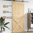 thumbnail image 6 of vidaXL NARVIK 37.4"x82.7" Solid Pine Wood Sliding Barn Door, Natural Brown, No Hardware Kits, 6 of 9