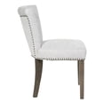 thumbnail image 3 of Chaise Kendal en Tissu Gris Fumé avec Clous, 3 of 7