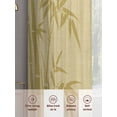 thumbnail image 5 of Retro Water Ink Painting Sheer Curtains 2 Panels Set Chinese Painting Spring Plant Sheer Window Curtains Light Filtering Rod Pocket Voile Drapes for Bedroom Living Room 52"X108", 5 of 8