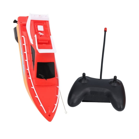 Remote Control Boat, 2.4Ghz Battery Powered Simple Operation Speed Racing Boat Waterproof Wireless for Lake for Swimming Pool for Children Red