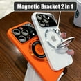 thumbnail image 4 of Fliping Bracket for Magnetic 2in1 Case for iPhone 15 16 ProMax 11 12 13 14 Pro Max 16 Plus Large Window Lens Protection PC Cover DarkBlue 12Pro, 4 of 6