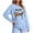 Blue, variant on Mifsaly Womens Plus Size Halloween Sweatshirt Skull Pumpkin Graphic V Neck Shirts Spooky Vibes Classic Fall Festival Holiday Casual Wear