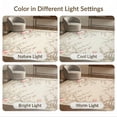 thumbnail image 7 of ODIKA Round Chinoiserie Shaped Botanical Peony Vine Border Solid Geometric Stain Resistant Low Profile for Dorm Room, Small Living Apartment, 7 of 7