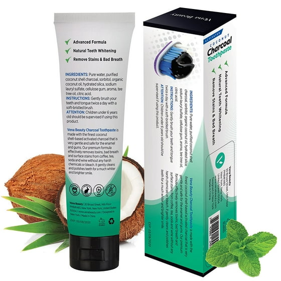 Coconut Activated Charcoal Toothpaste Whiten Teeth Naturally All Coconut Activated Charcoal Toothpaste Whiten Teeth Naturally All Premium Ings Mint Flavor