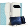 thumbnail image 5 of Quilted Wallet Case for Google Pixel 9 with RFID Blocking Slots & Wrist Strap Stand Cover Green, 5 of 5