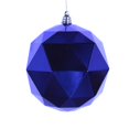 thumbnail image 1 of 8 in. Cobalt Blue Shiny Geometric Christmas Ornament Ball, 1 of 1