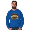 thumbnail image 3 of Worlds Greatest Father Trophy Dad Men's Big & Tall Crewneck Sweatshirt Brisco Brands 4X, 3 of 4