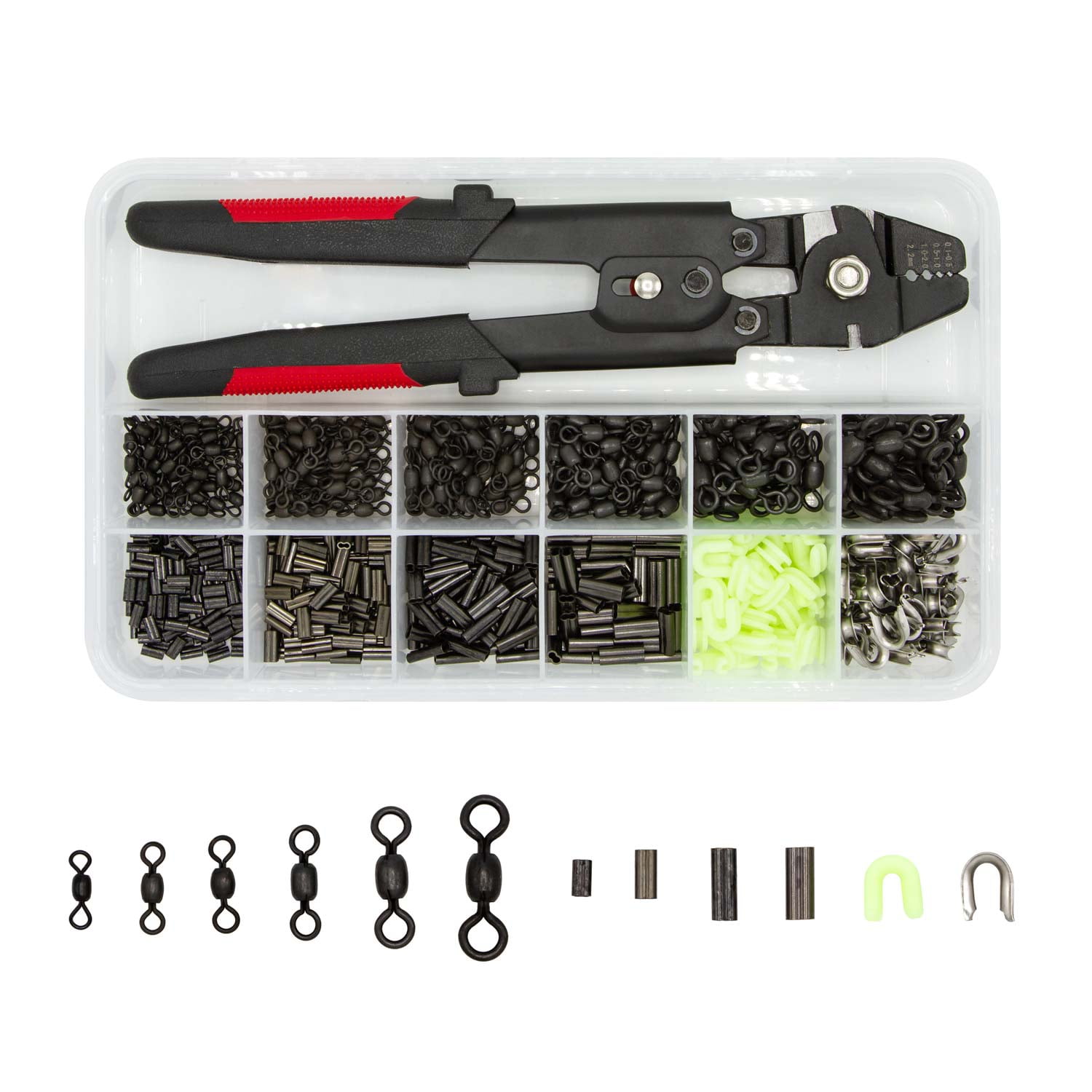 Rite Angler Rigging Kit - Swivels, Sleeves, Thimbles, Crimp Tool for ...