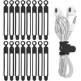 thumbnail image 1 of 16 bridas de silicona para cables, organizador de cables, reutilizables, 1 of 5