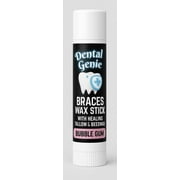 Dental Genie: Braces Wax Stick- w/ Healing Tallow & Beeswax-Bubblegum Flavor