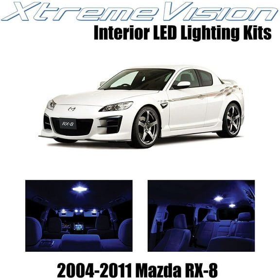 XtremeVision Interior LED for Mazda RX-8 RX8 2004-2014 5 pcs Blue Interior LED Kit Installation Tool