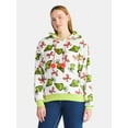 thumbnail image 2 of Dr. Seuss The Grinch Women's Reversible Graphic Fleece Hoodie with Long Sleeves, Sizes XXS-XXL, 2 of 6