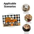 thumbnail image 2 of JOOCAR Happy Fall Pumpkin Truck Linen Table Mats Set of 4 for Home Kitchen Table Decor 12x18 inch, 2 of 5