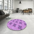 thumbnail image 3 of Ahgly Company Indoor Square Patterned Violet Purple Area Rugs, 3' Square, 3 of 6