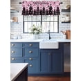 thumbnail image 6 of Merry Christmas Valances for Windows, Christmas Tree Snowflakes Pink Plaids Light Filtering Window Treatment Valances, Rod Pocket Small Curtains for Kitchen/Bathroom, 42"x18", 6 of 9