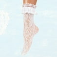thumbnail image 5 of Cherisia 5 Pairs Women Ruffle Ankle Socks Trim Lace Frilled Dress Socks Set, Princess Fashion Cute Anklet, 5 of 7