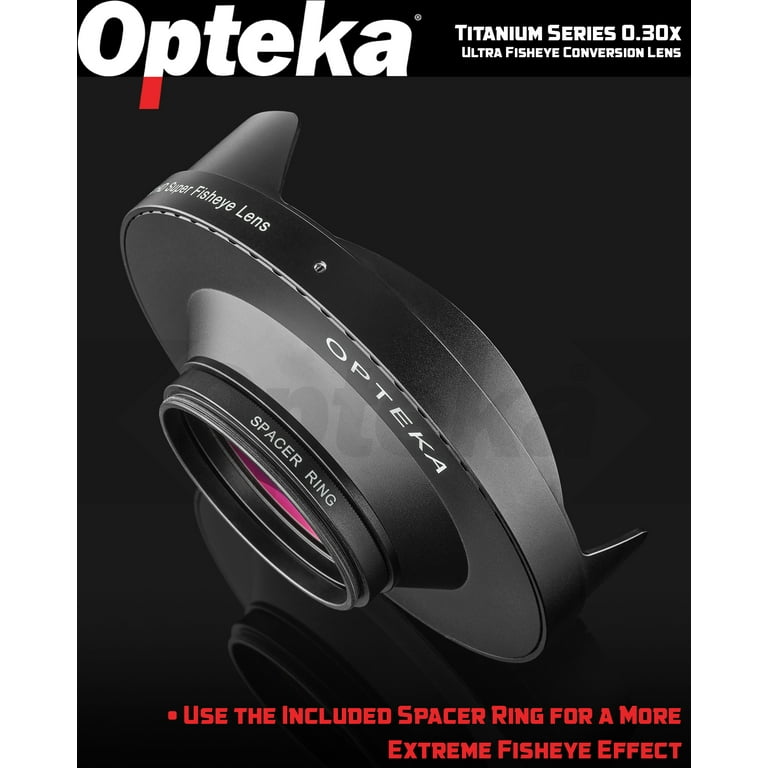 Opteka 0.30x Titanium Ultra Fisheye Lens for 62mm Camcorders