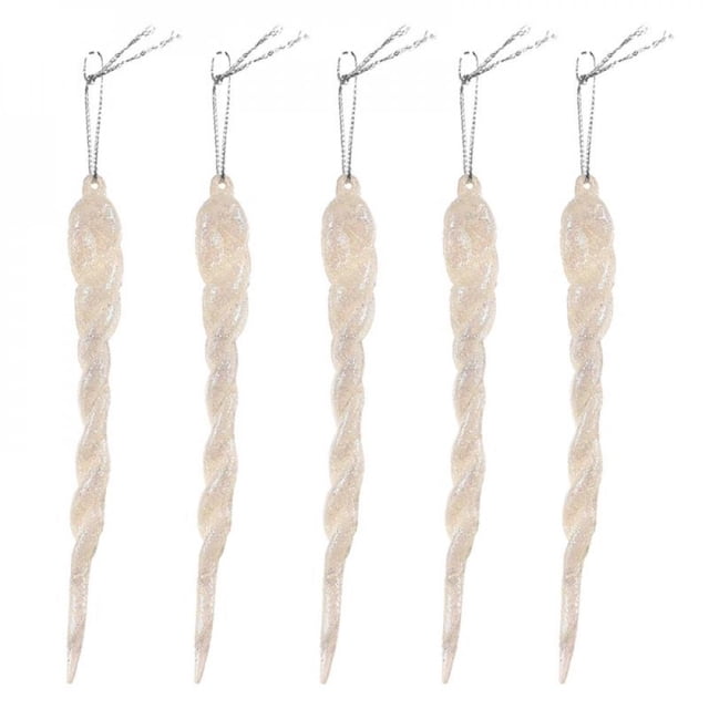 Liquidación de Black Friday! Sonbest - Adornos de carámbanos colgantes transparentes para árbol navideño o decoración de bodas de 6/8 pulgadas, decoración de fiesta de invierno DIY, blanco Speravity SH1104-173