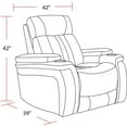 thumbnail image 4 of Pemberly Row Contemporary Fantom Brown Power Recliner Two Pack, 4 of 14