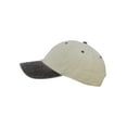 thumbnail image 3 of NYFASHION101 Unisex Adjustable 6-Panel Low-Profile Baseball Cap LOW100- Washed Sand/Black, 3 of 4