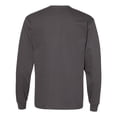 thumbnail image 6 of Hanes Essential Long Sleeve T-Shirt, Men's Crewneck Classic Fit Tee, Smoke Grey, L, 6 of 6