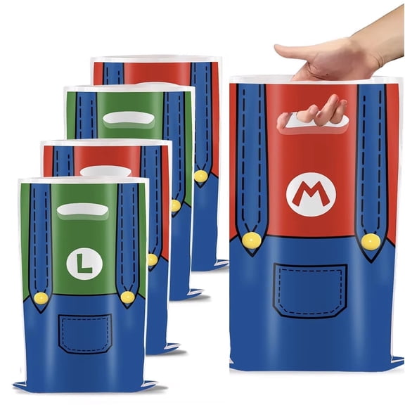 30 PCS Mario Gift Bags Luigi Gift Bags Party Favors Bags Treat Candy Bags For Kids Birthday Video Game Party