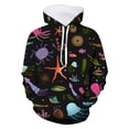 thumbnail image 2 of Little Boys Girls Kids Hooded Unisex Sweatshirt 3D Ocean Animals Printed Pullover Hoodie For Girls Boys With Pocket 3-4T, 2 of 3