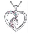 thumbnail image 1 of Collar con colgante de corazón de cristal Eres mágico para niñas, regalos de joyería para niñas, hijas y nietas, collar de oro, código de producto 40444, collar de oro, 1 of 2