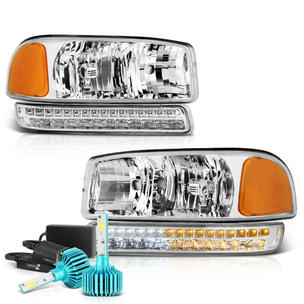 VIPMOTOZ For 19992006 GMC Sierra 1500 2500 3500 Headlights Built In