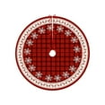 thumbnail image 2 of Christmas Tree Skirt, Holiday Tree Skirt, 90cm Multicolor Polyester Christmas Tree Surround with Snowflake Reindeer Digital Prints, Durable Soft Fabric Decoration for Home and Office, 2 of 7