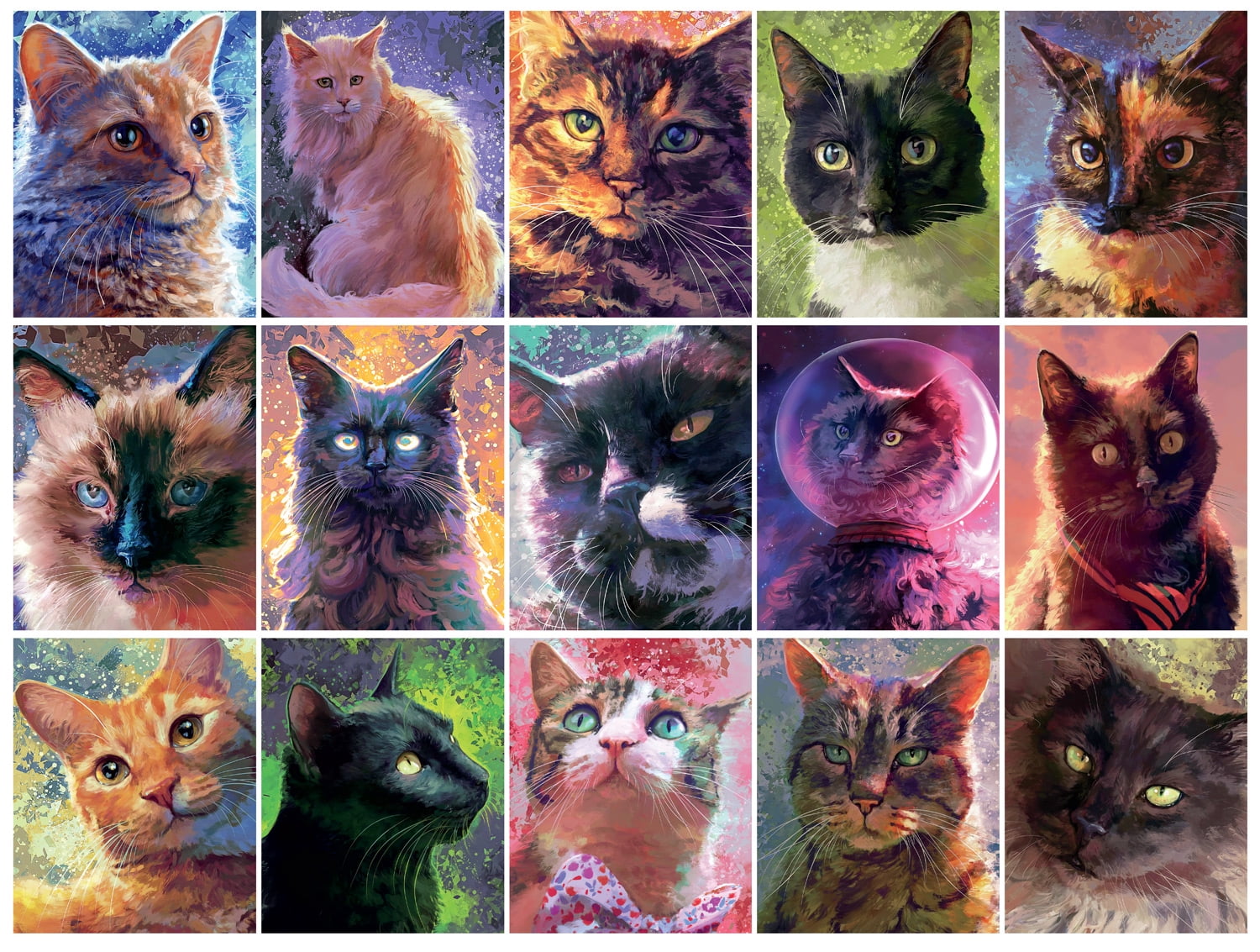 Buffalo Games Cat Candids 750-Piece 24 x 18-Inch Interlocking Jigsaw Puzzle for Adults Ages 14+