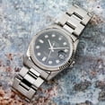 thumbnail image 2 of Pre-Owned Rolex Datejust 36MM 16234 Black Diamond Dial Fluted Bezel Stainless Steel Oyster Bracelet, 2 of 8