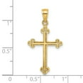 thumbnail image 3 of FB Jewels 14K Yellow Gold Cross with Spade Tips Thin Pendant, 3 of 4