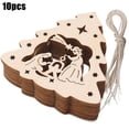 thumbnail image 1 of 10Pcs Plain Wooden Shapes Craft Ornament Christmas Tree Hanging Decorations, 1 of 4