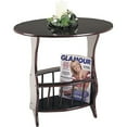 thumbnail image 1 of Table d'Appoint en Bois de 22,5 Po de Hauteur avec Porte-Revues, de Forme Ovale avec Finition Cerise, 1 of 2